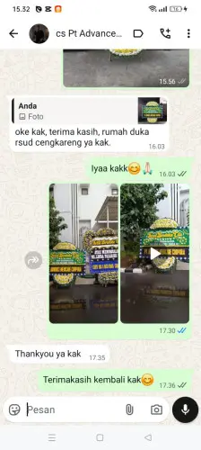 Testimonial Papan Bunga Pernikahan boyolali