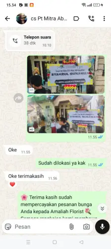 Testimonial Papan Bunga boyolali