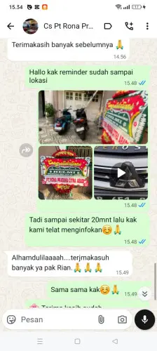 Testimonial Papan Bunga boyolali